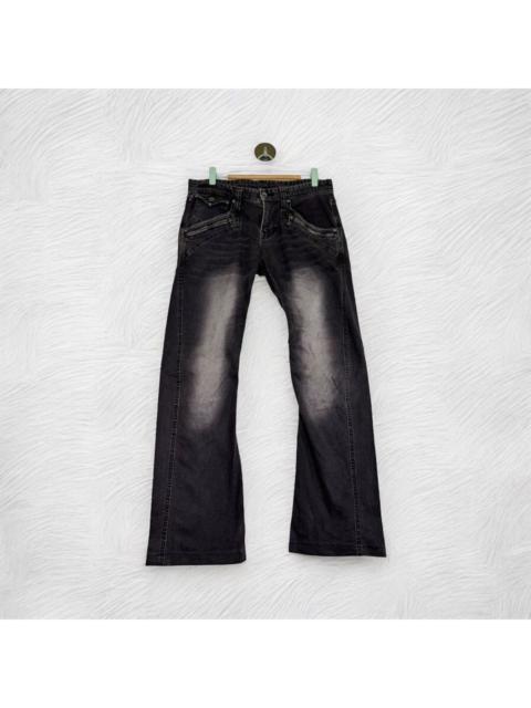 Hysteric Glamour Y2K FLARE NICOLE CLUB FOR MEN ZIPPER ACID WASH STYLE DENIM