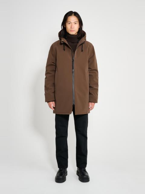 Stutterheim Stutterheim Stockholm Matte Winter Coat in Dark Brown at Nordstrom