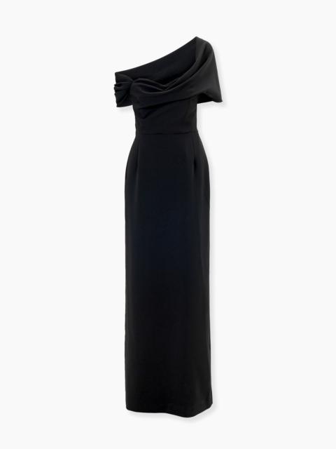 CAROLINA HERRERA Draped Off-Shoulder Column Gown