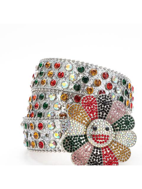 Streetwear - 115 cm Smile Flower Rivet Belts