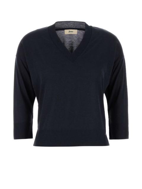 Herno Herno Women Midnight Blue Lyocell Blend T-Shirt