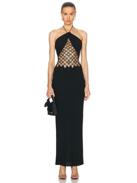 CHRISTOPHER ESBER Fluted Silk Column Dress