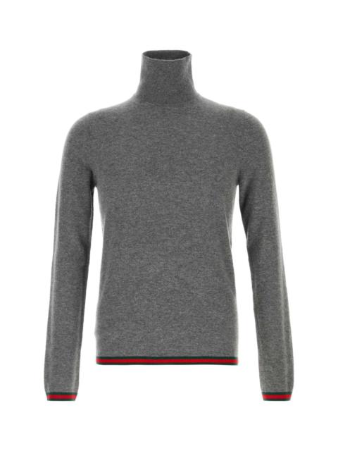 GUCCI Gucci Men Grey Cashmere Sweater