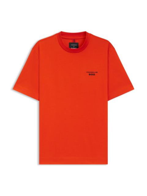 BOSS PORSCHE X BOSS MERCERIZED-COTTON T-SHIRT WITH TARGA ARTWORK
