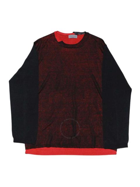 Yohji Yamamoto 14-Gauge Layered Knit Pullover, Brand Size 3 (Large)