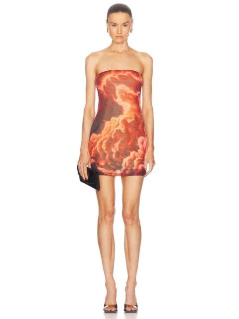 Alexander Wang Hotfix Crystal Strapless Mini Dress