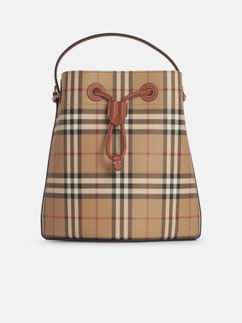Burberry 'CHECK' BUCKET BAG IN BEIGE POLYURETHANE BLEND