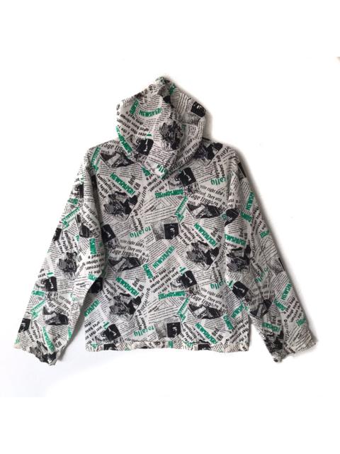 Other Designers Japanese Brand - Rally Boy New Paper Full Print Hooded Light Jacket