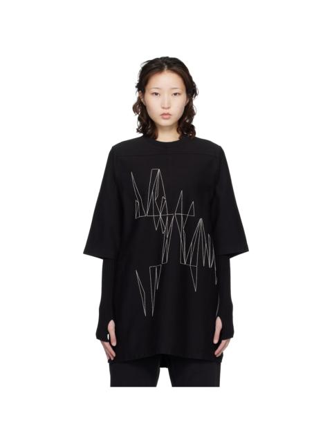 Rick Owens Moncler + Rick Owens Black Jumbo SS T-shirt