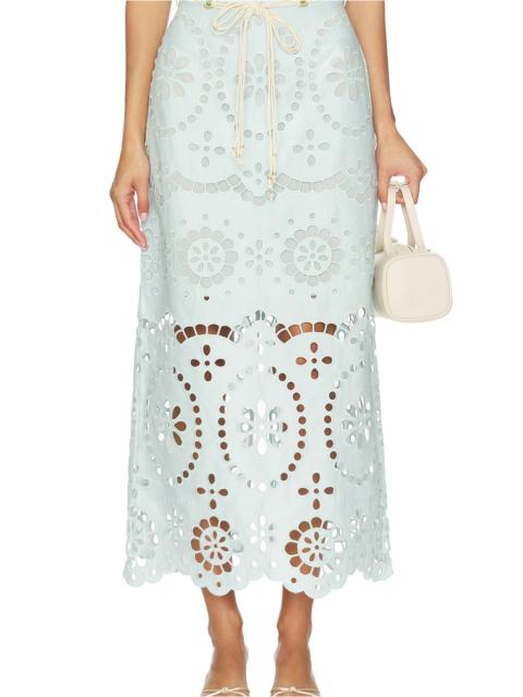 Zimmermann Awaken Embroidered Skirt
