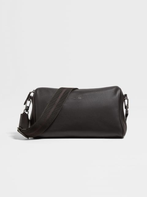 ZEGNA DARK BROWN SECONDSKIN CROSSBODY