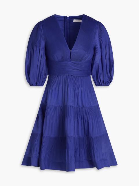 Zimmermann Plissé-organza mini dress