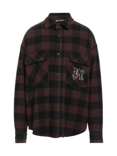 Palm Angels Cocoa Men's Checked Shirt