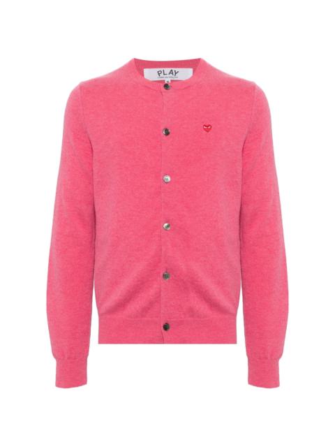 Comme des Garçons PLAY UNISEX CARDIGAN RED HEART - PINK