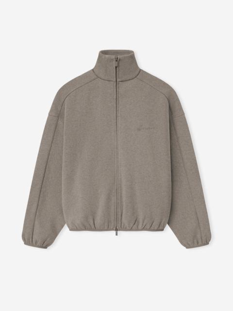 ESSENTIALS Modern Fleece Track Jacket With Piping