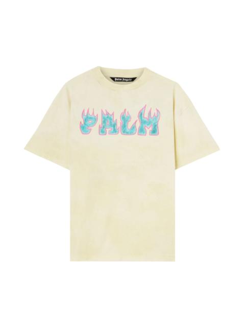 Palm Angels Palm Angels Flames Tee 'White/Purple'