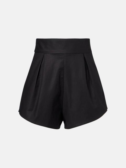 ADRIANA DEGREAS High-rise cotton-blend shorts