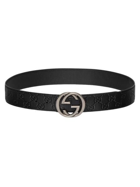 GUCCI GUCCI $670 Black GG Leather Reversible Belt New & Authentic
