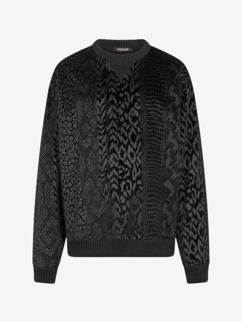 Roberto Cavalli Sweatshirt With Animal Print