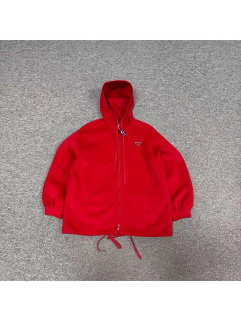 Prada Prada red velvet zip jacket