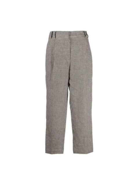 Brunello Cucinelli Brunello Cucinelli Women'S Beige Houndstooth Wide-Leg Trousers