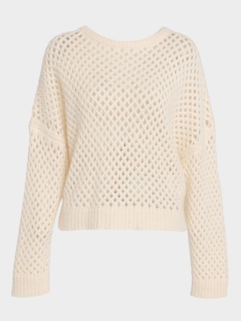 Max Mara Essen Open-Knit Cashmere-Silk Sweater