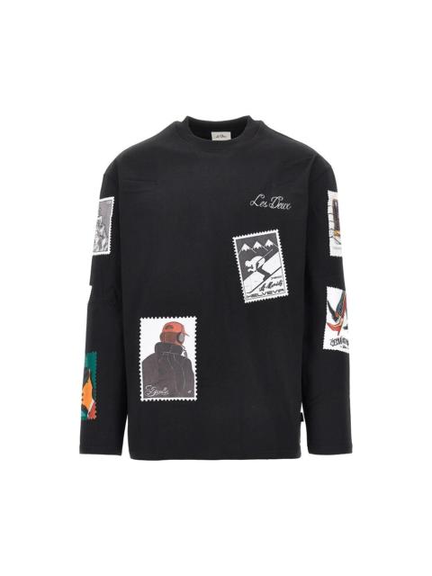 Les Deux Les Deux Printed Cotton T-shirt Black