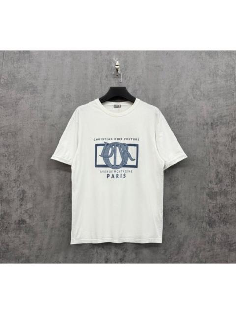 Dior Dior Embroidered Logo Ribbed Casual Short-Sleeve Top