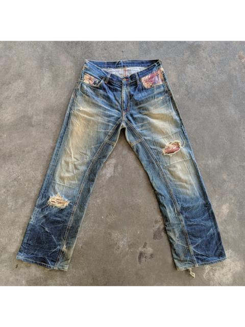 Other Designers Distressed Denim - Eternal Flower 34x32 Distressed Faded Denim Jeans Pants