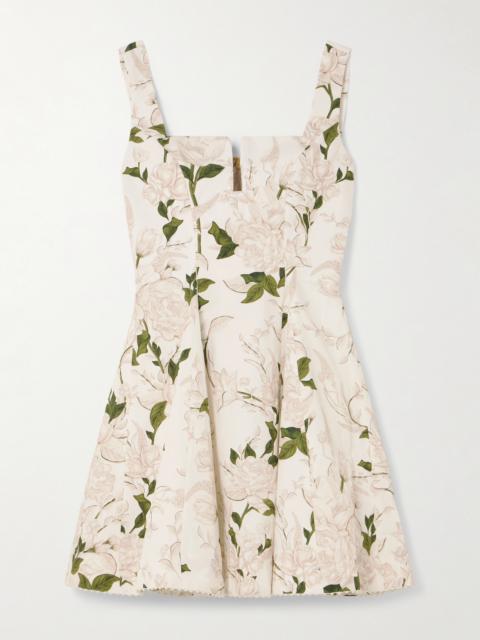 Agua by Agua Bendita Gardenia Floral-print Cotton Mini Dress
