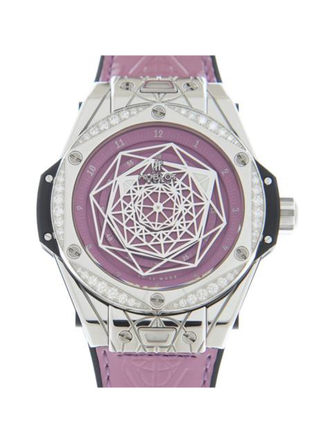 Hublot Hublot Big Bang Sang Bleu Automatic Diamond Purple Dial Ladies Watch 465.SS.89P7.VR.1204.MXM20