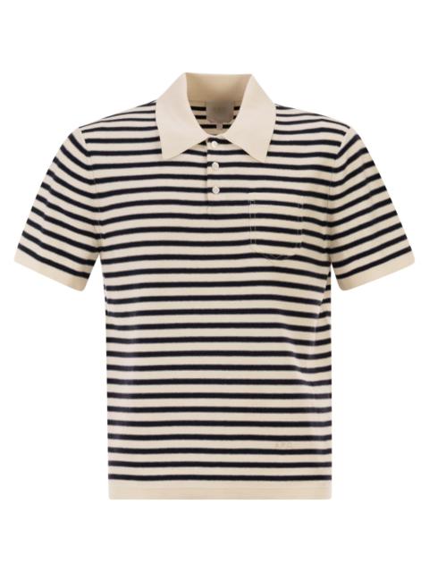 A.P.C. A.P.C. Men Eliot - Striped Polo Shirt In Cotton And Cashmere Blend