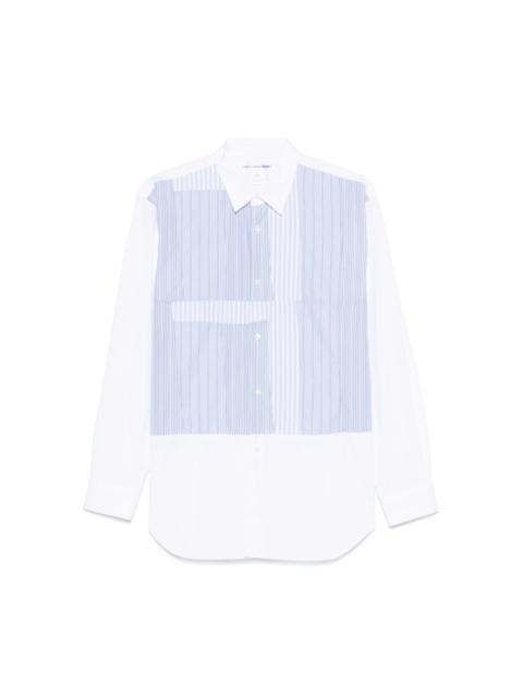 stripe-detailed shirt