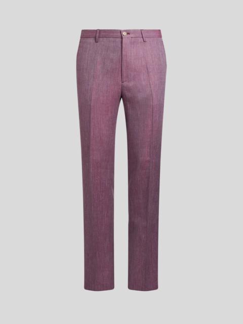 Etro SLUB LINEN-BLEND TROUSERS
