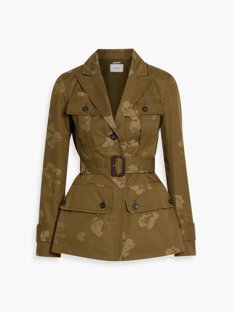 Erdem Belted floral-print cotton-twill jacket