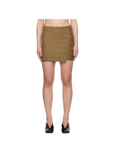 Loulou de Saison Brown Mahaz Miniskirt