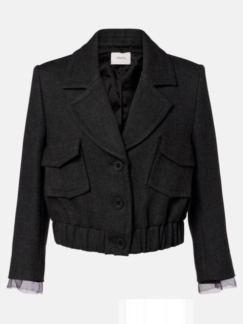 DOROTHEE SCHUMACHER Layered Coolness organza-trimmed cropped jacket
