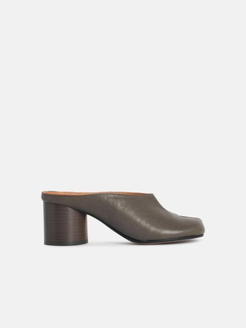 Maison Margiela 'TABI DÉCOLLETÉ' GREEN NAPPA LEATHER MULES