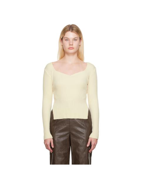 LVIR Off-White V-Neck Sweater