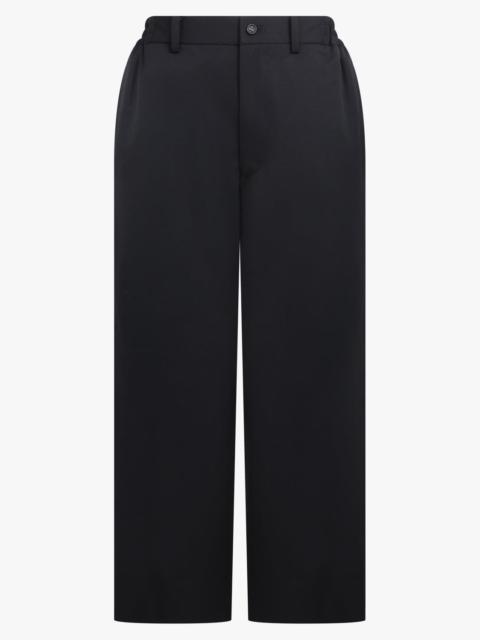 Comme Des Garçons ELASTIC WAIST STRAIGHT LEG CROP PANT | BLACK
