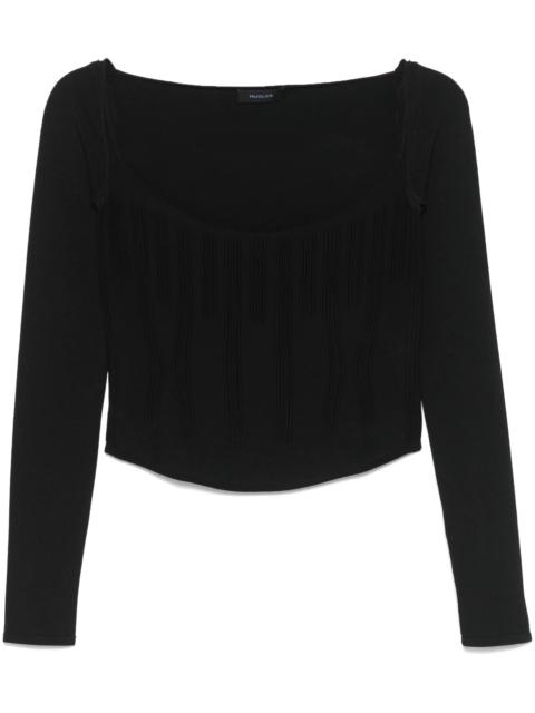 MUGLER boning-detail sweater