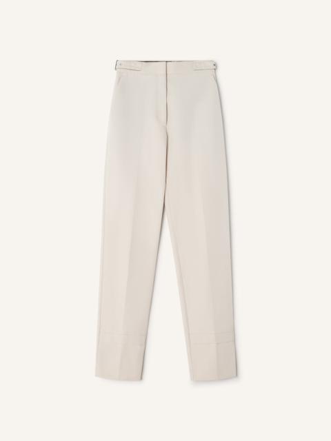 Lanvin WHITE CIGARETTE PANTS IN TECHNICAL COTTON