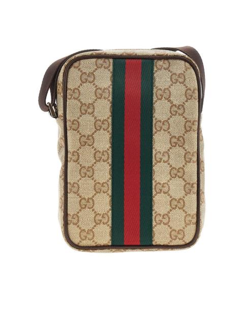 GUCCI Gucci GG Supreme Crossbody Mini Bag Beige