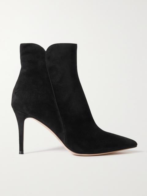 Gianvito Rossi Levy 85 Suede Ankle Boots
