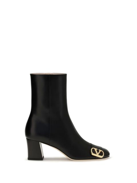 Valentino Valentino Garavani Veeside Leather Ankle Boots Black