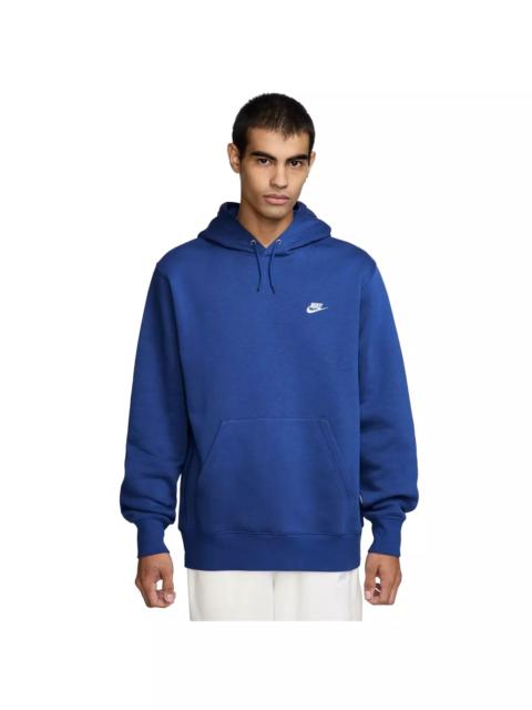 Nike Men's Club Pull-Over Fleece Hoodie-Blue