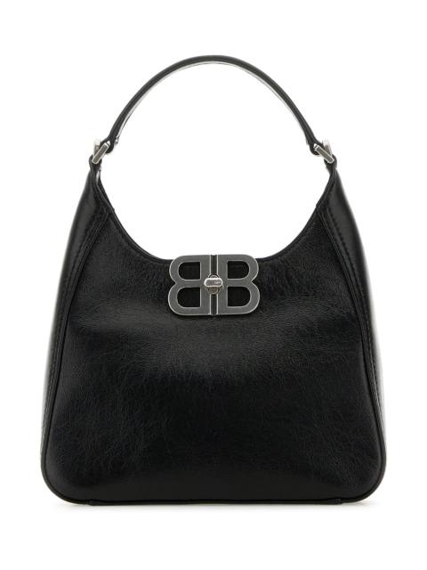 BALENCIAGA Black leather BB Soft handbag