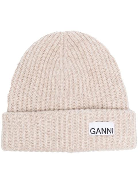 GANNI Ganni Women Logo Wool Beanie