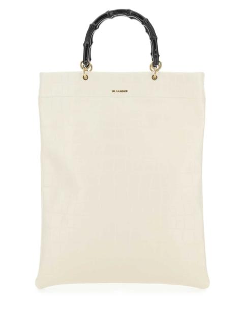 Jil Sander Jil Sander Women Ivory Leather Medium Shopping Bag