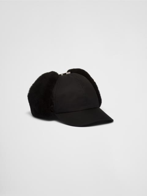 Prada Re-Nylon and shearling hat